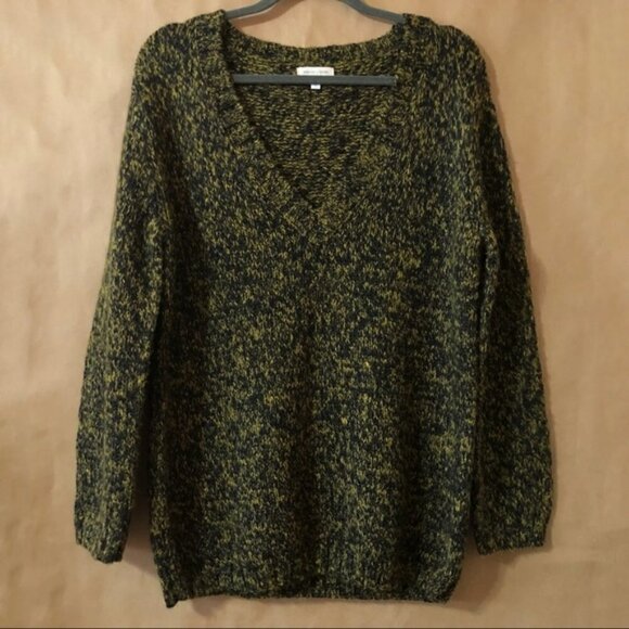 Urban Outfitters Sweaters - UO | Silence + Noise V-Neck Wool Blend Marled Knit Chunky Pullover Sweater Sz M